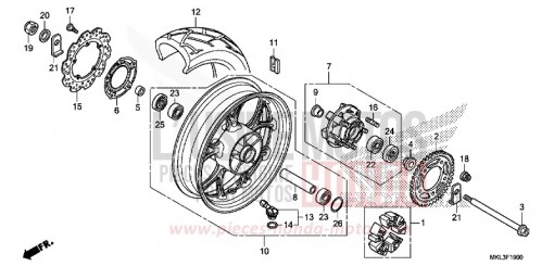 ROUE ARRIERE NC750XDK de 2019